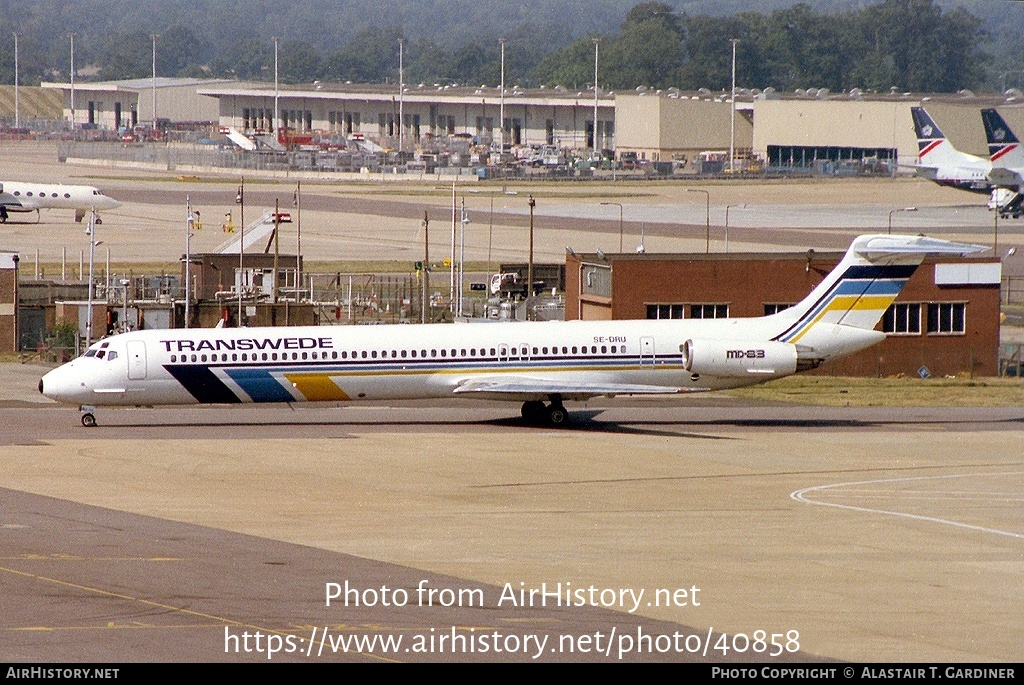 Aircraft Photo of SE-DRU | McDonnell Douglas MD-83 (DC-9-83) | Transwede Airways | AirHistory.net #40858