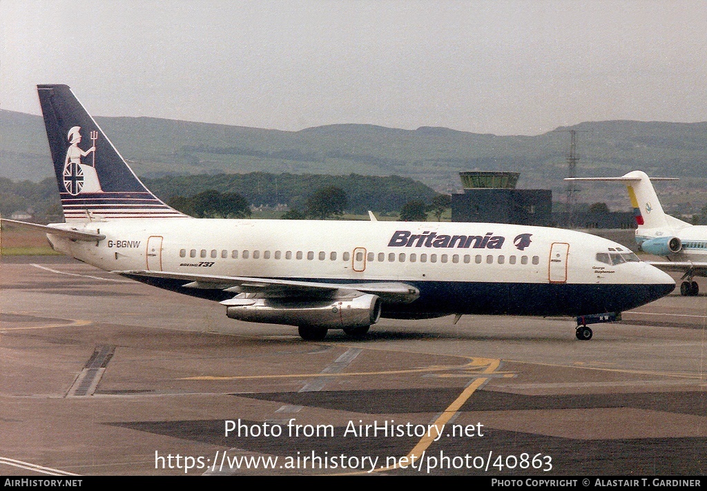 Aircraft Photo of G-BGNW | Boeing 737-219/Adv | Britannia Airways | AirHistory.net #40863