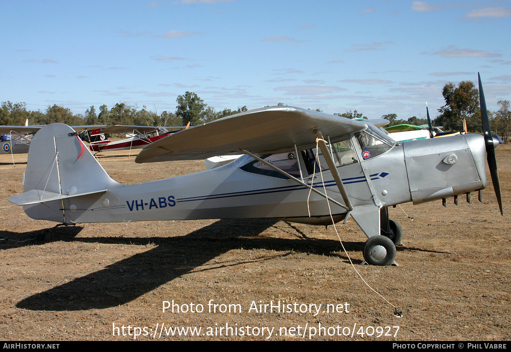 Aircraft Photo of VH-ABS | Auster J-1B Aiglet | AirHistory.net #40927