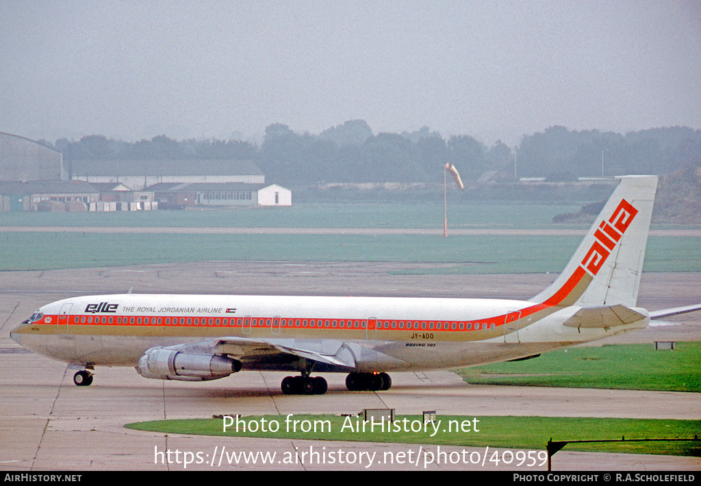 Aircraft Photo of JY-ADO | Boeing 707-3D3C | Alia - The Royal Jordanian Airline | AirHistory.net #40959