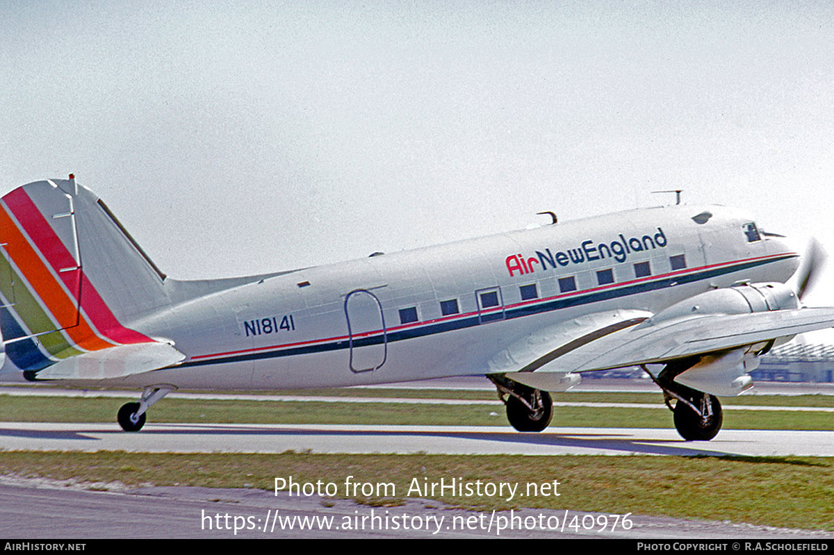 Aircraft Photo of N18141 | Douglas DC-3(A) | Air New England | AirHistory.net #40976