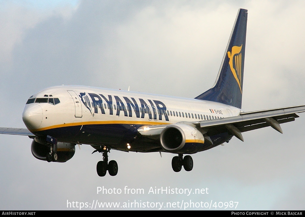 Aircraft Photo of EI-DAZ | Boeing 737-8AS | Ryanair | AirHistory.net #40987