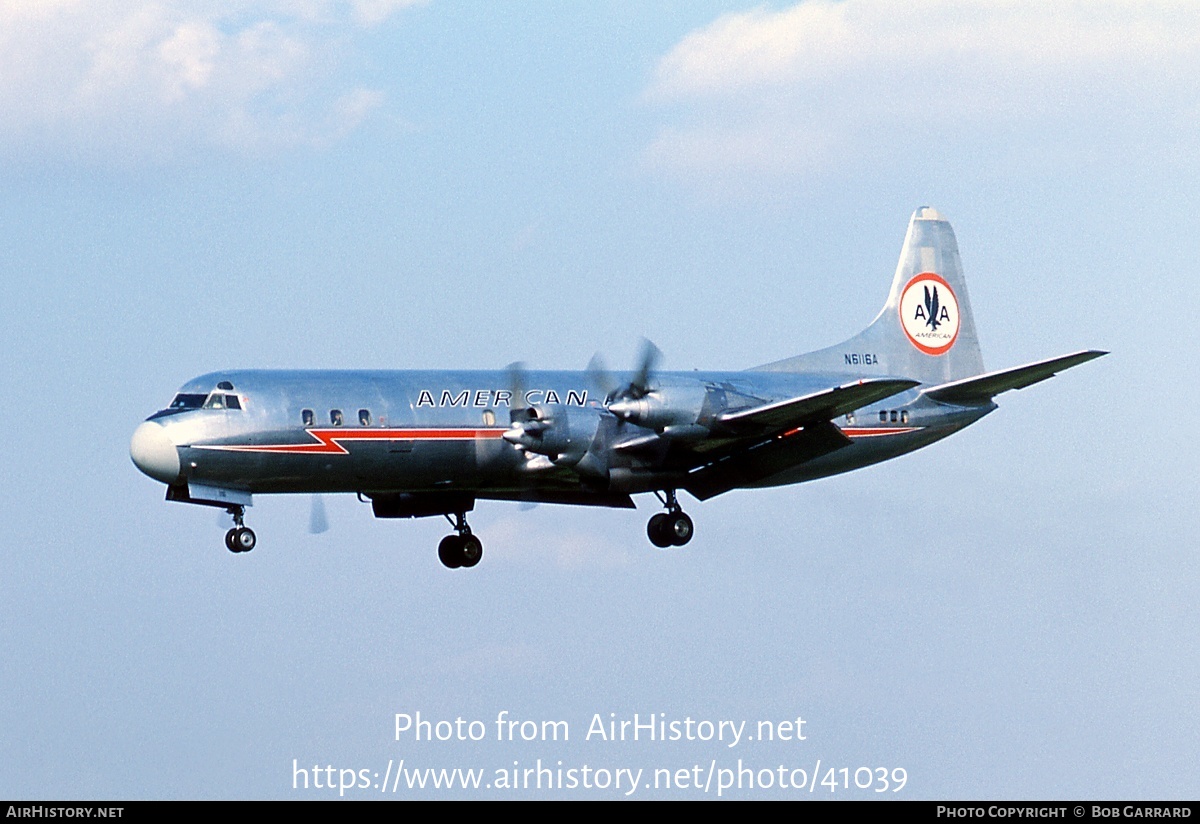 Aircraft Photo of N6116A | Lockheed L-188A Electra | American Airlines | AirHistory.net #41039