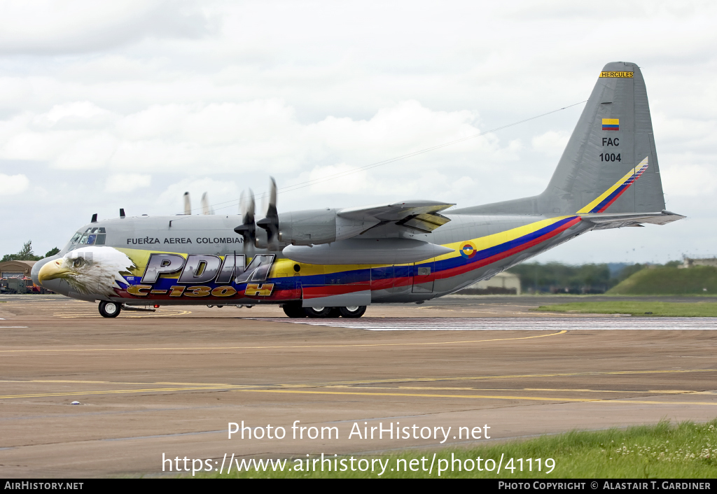 Aircraft Photo of FAC1004 | Lockheed C-130H Hercules | Colombia - Air Force | AirHistory.net #41119