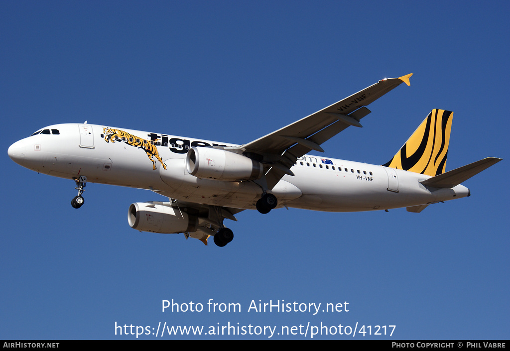 Aircraft Photo of VH-VNF | Airbus A320-232 | Tiger Airways | AirHistory.net #41217