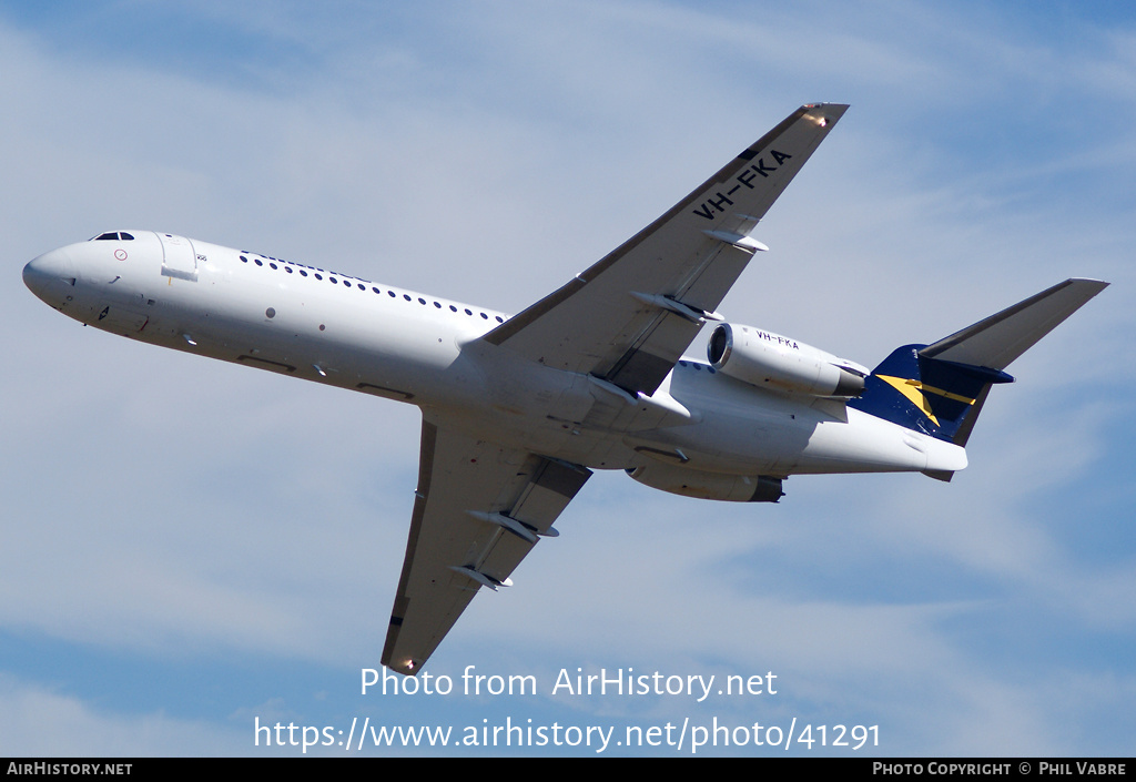 Aircraft Photo of VH-FKA | Fokker 100 (F28-0100) | Alliance Airlines | AirHistory.net #41291