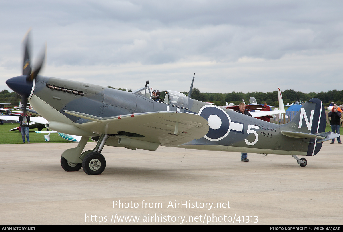 Aircraft Photo of G-BUAR / PP972 | Supermarine 358 Seafire F3 | UK - Navy | AirHistory.net #41313