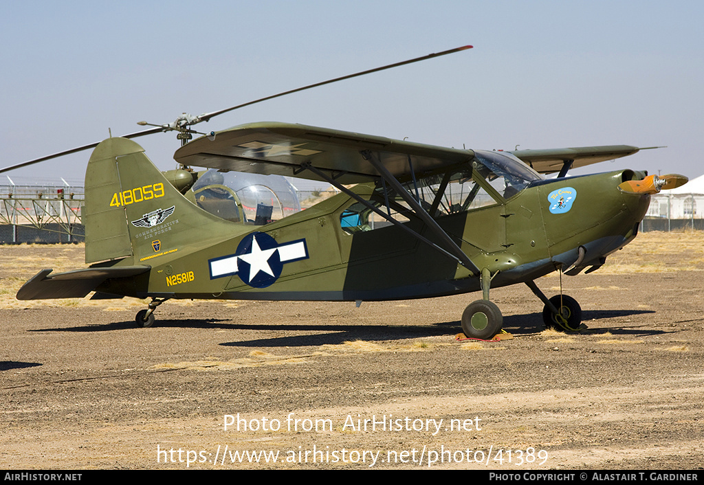 Aircraft Photo of N2581B / 418059 | Stinson L-5G Sentinel | Commemorative Air Force | USA - Air Force | AirHistory.net #41389