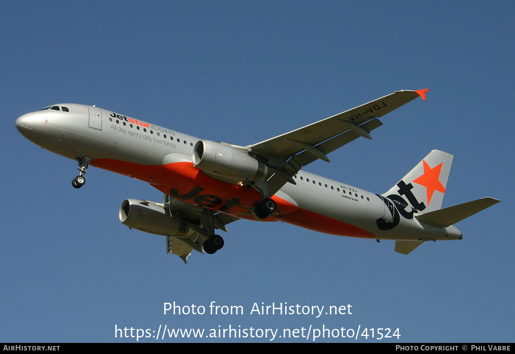 Aircraft Photo of VH-VQJ | Airbus A320-232 | Jetstar Airways | AirHistory.net #41524