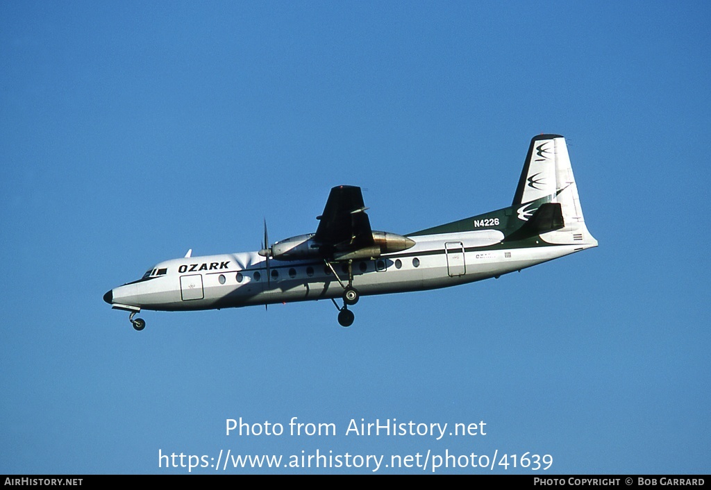 Aircraft Photo of N4226 | Fairchild Hiller FH-227B | Ozark Air Lines | AirHistory.net #41639