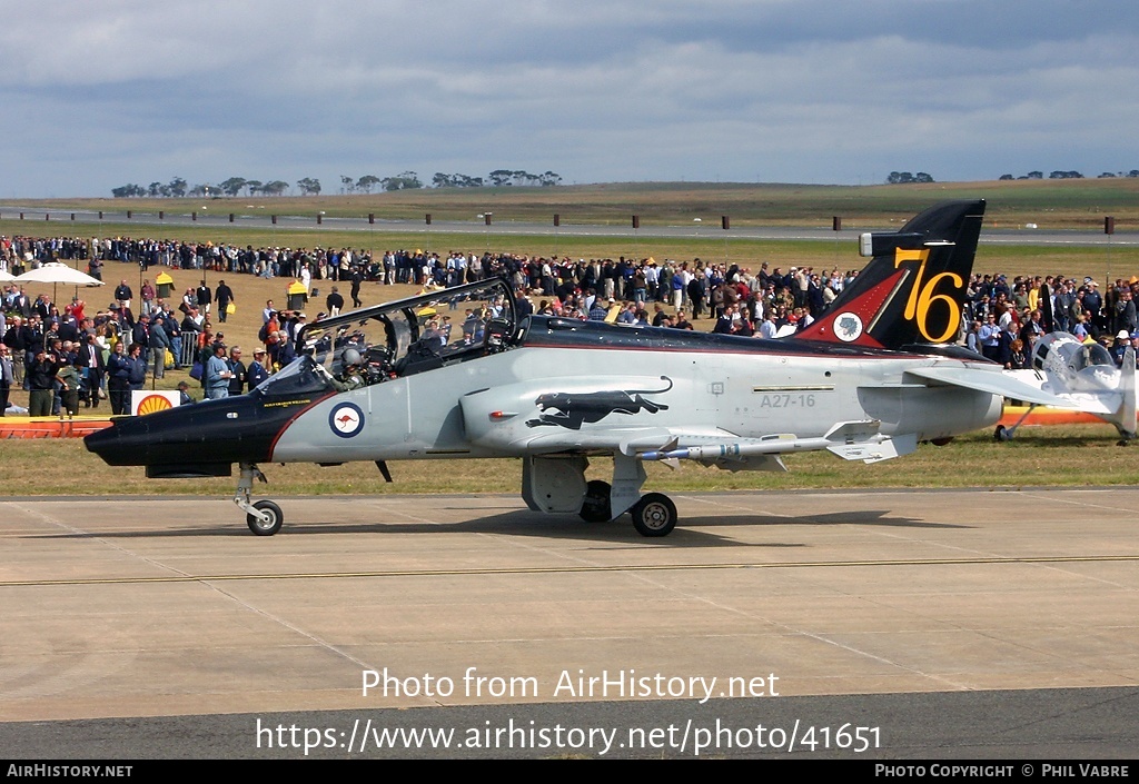 Aircraft Photo of A27-16 | BAE Systems Hawk 127 | Australia - Air Force | AirHistory.net #41651