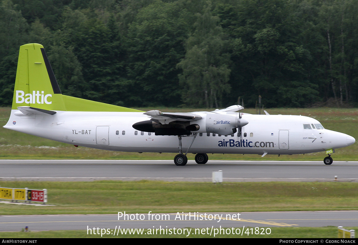 Aircraft Photo of YL-BAT | Fokker 50 | AirBaltic | AirHistory.net #41820