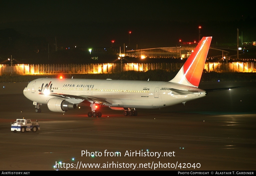 Aircraft Photo of JA604J | Boeing 767-346/ER | Japan Airlines - JAL | AirHistory.net #42040