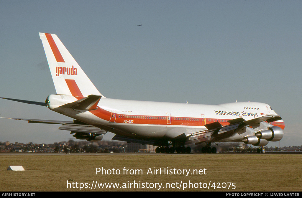 Aircraft Photo of PK-GSD | Boeing 747-2U3B | Garuda Indonesian Airways | AirHistory.net #42075