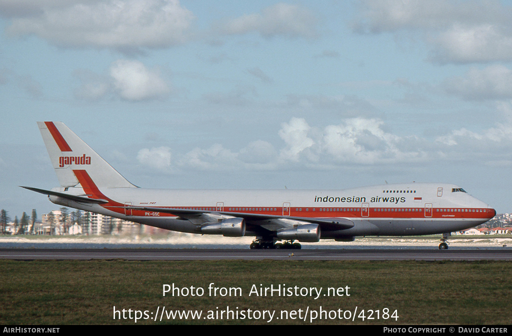 Aircraft Photo of PK-GSC | Boeing 747-2U3B | Garuda Indonesian Airways | AirHistory.net #42184