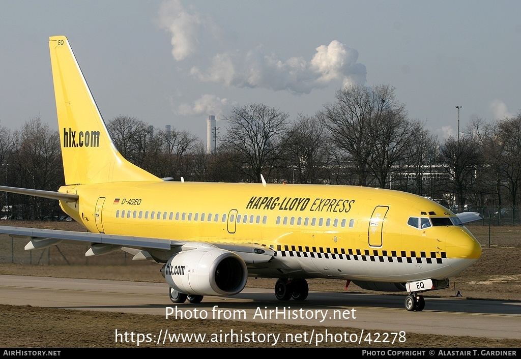 Aircraft Photo of D-AGEQ | Boeing 737-75B | Hapag-Lloyd Express | AirHistory.net #42278