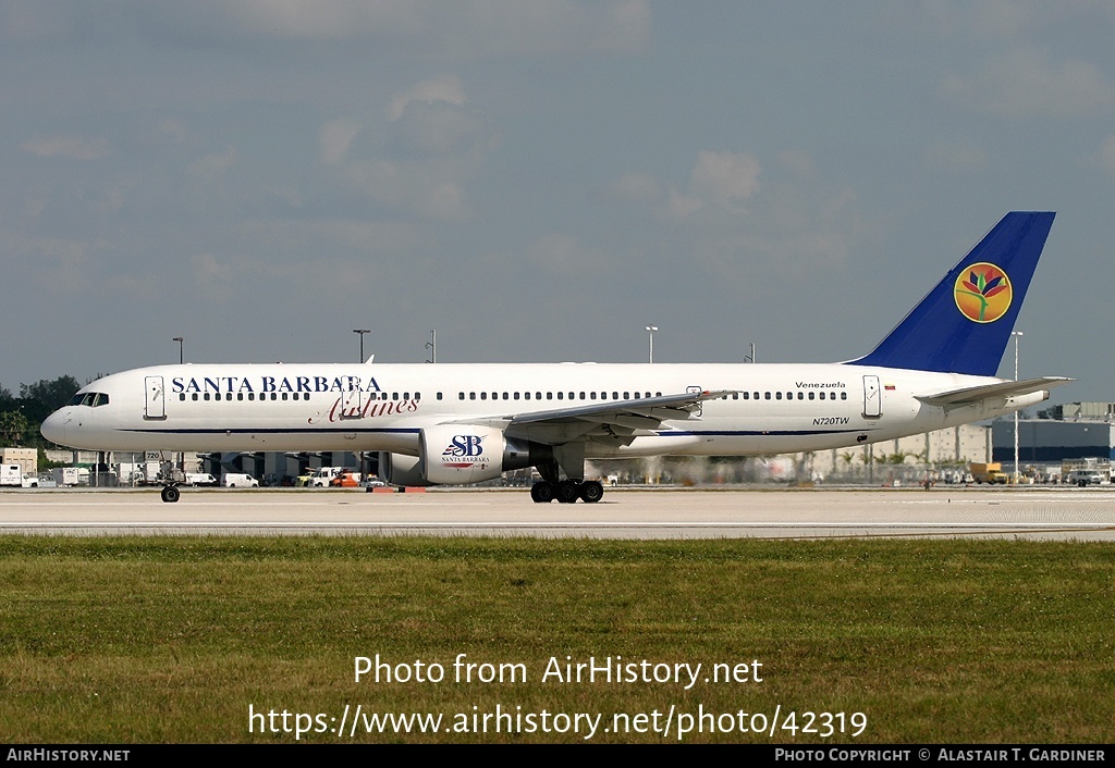 Aircraft Photo of N720TW | Boeing 757-231 | Santa Bárbara Airlines | AirHistory.net #42319