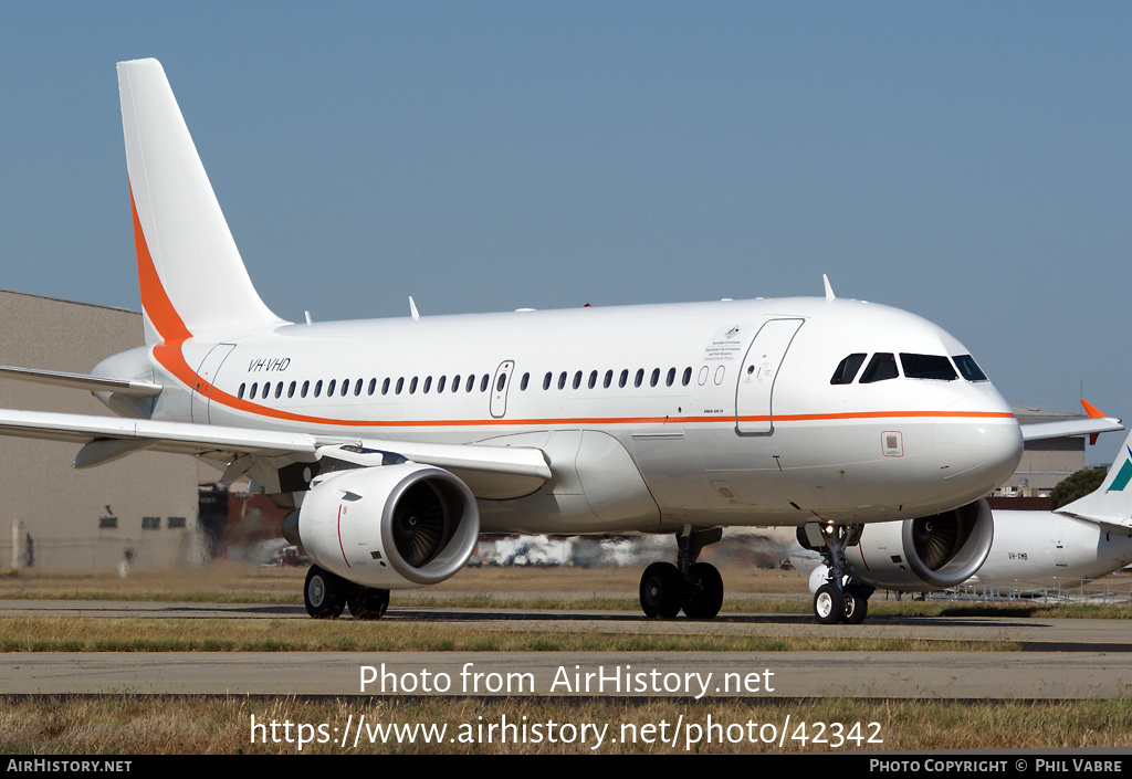 Aircraft Photo of VH-VHD | Airbus A319-115 | Department of the Environment and Water Resources | AirHistory.net #42342