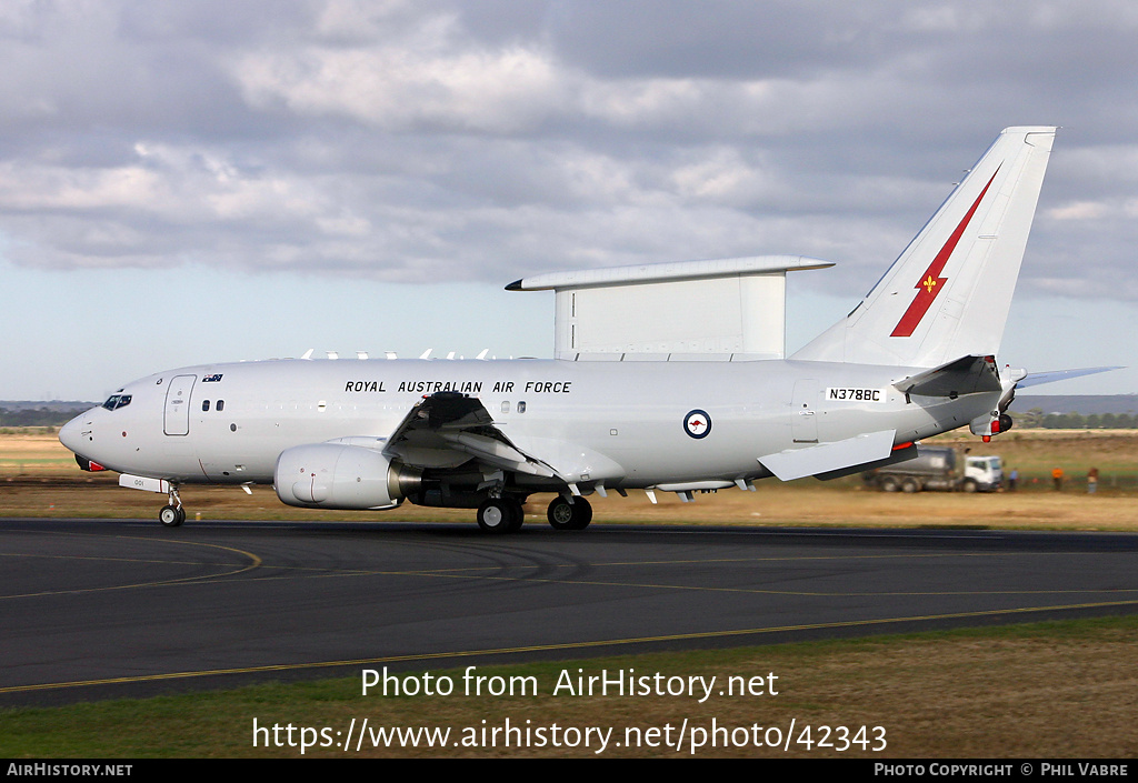 Aircraft Photo of N378BC | Boeing E-7A Wedgetail | Australia - Air Force | AirHistory.net #42343