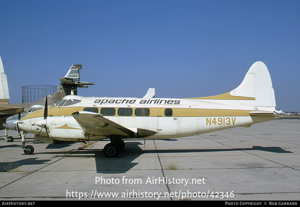 Aircraft Photo of N4913V | De Havilland D.H. 104 Dove 5A | Apache Airlines | AirHistory.net #42346