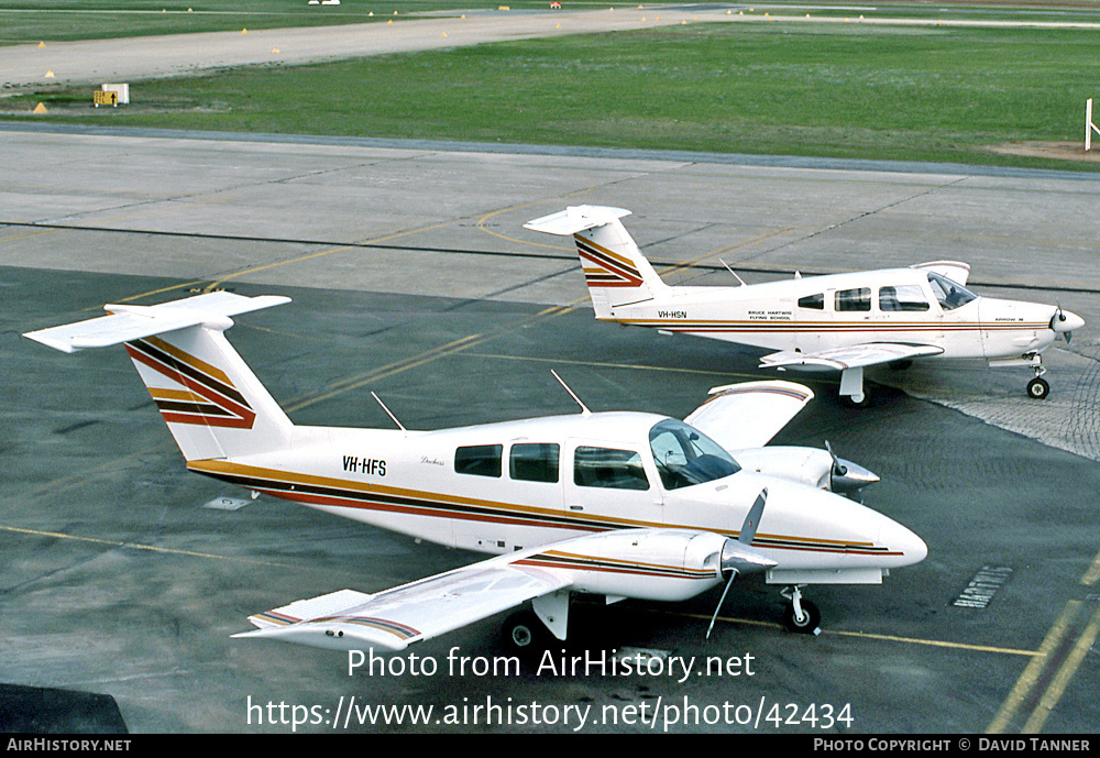 Aircraft Photo of VH-HFS | Beech 76 Duchess | Bruce Hartwig Flying School | AirHistory.net #42434