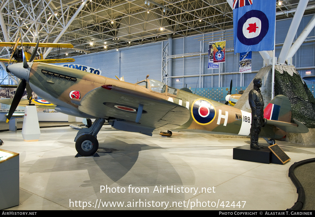 Aircraft Photo of NH188 | Supermarine 361 Spitfire HF9C | UK - Air Force | AirHistory.net #42447