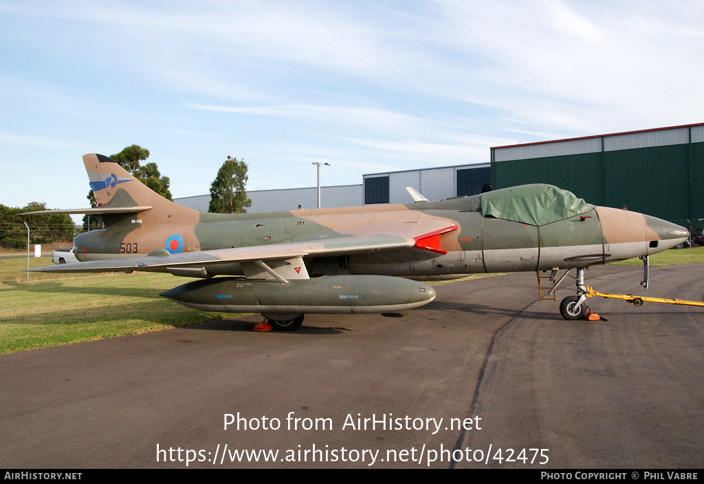 Aircraft Photo of VH-FRH / 503 | Hawker Hunter FR74S | UK - Air Force | AirHistory.net #42475