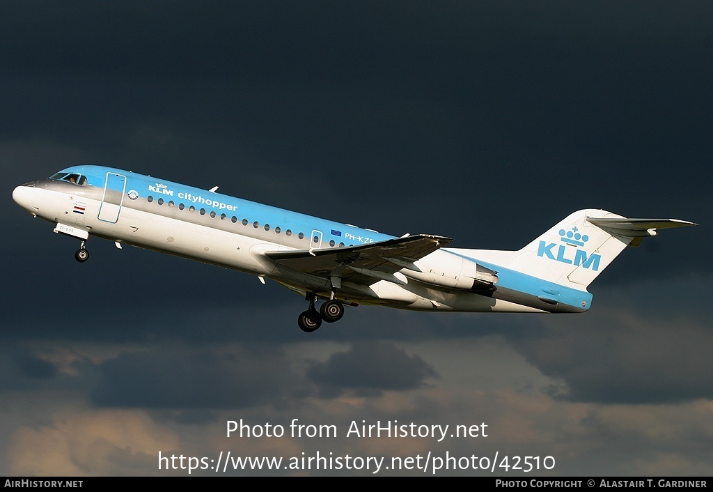 Aircraft Photo of PH-KZE | Fokker 70 (F28-0070) | KLM Cityhopper | AirHistory.net #42510