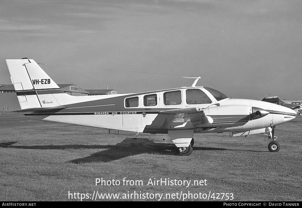 Aircraft Photo of VH-EZB | Beech 58 Baron | Bonanza Air Charter | AirHistory.net #42753