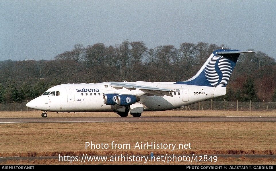 Aircraft Photo of OO-DJN | British Aerospace Avro 146-RJ85 | Sabena | AirHistory.net #42849