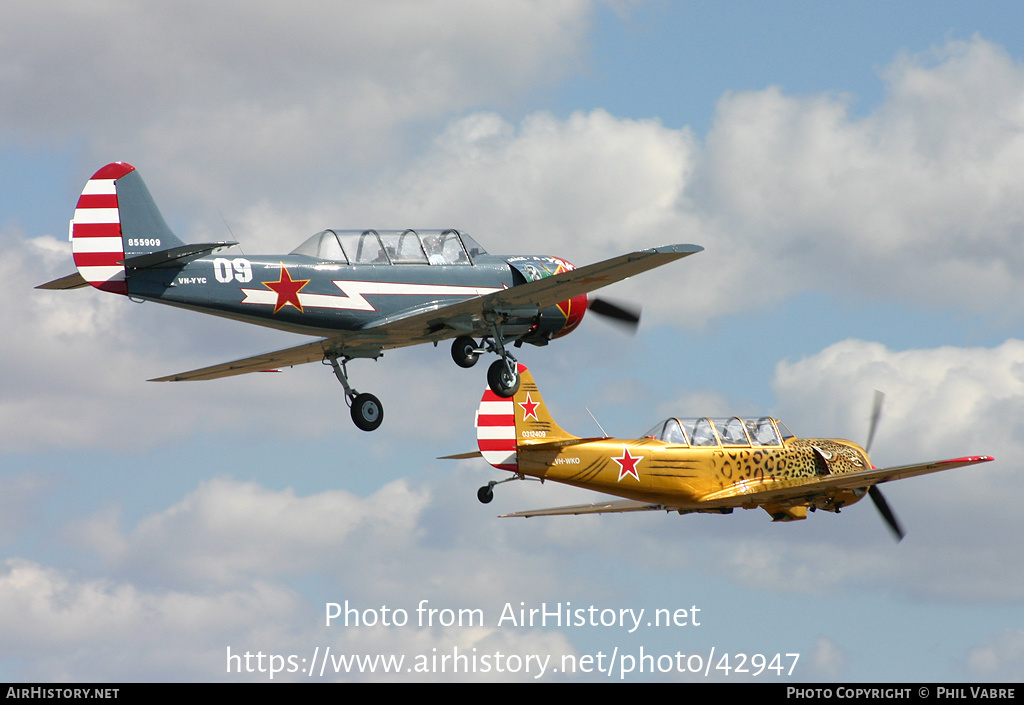 Aircraft Photo of VH-YYC | Yakovlev Yak-52 | Soviet Union - Air Force | AirHistory.net #42947