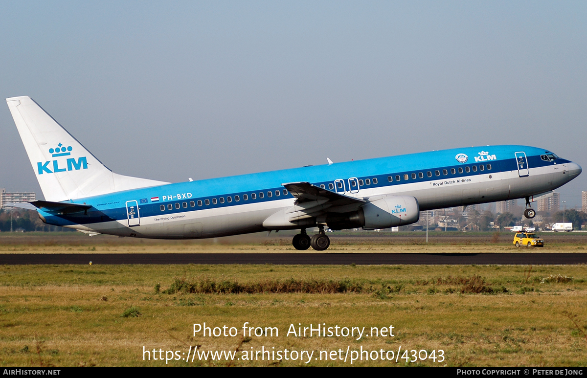 Aircraft Photo of PH-BXD | Boeing 737-8K2 | KLM - Royal Dutch Airlines | AirHistory.net #43043