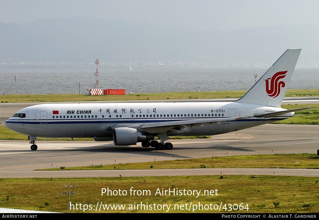 Aircraft Photo of B-2551 | Boeing 767-2J6/ER | Air China | AirHistory.net #43064