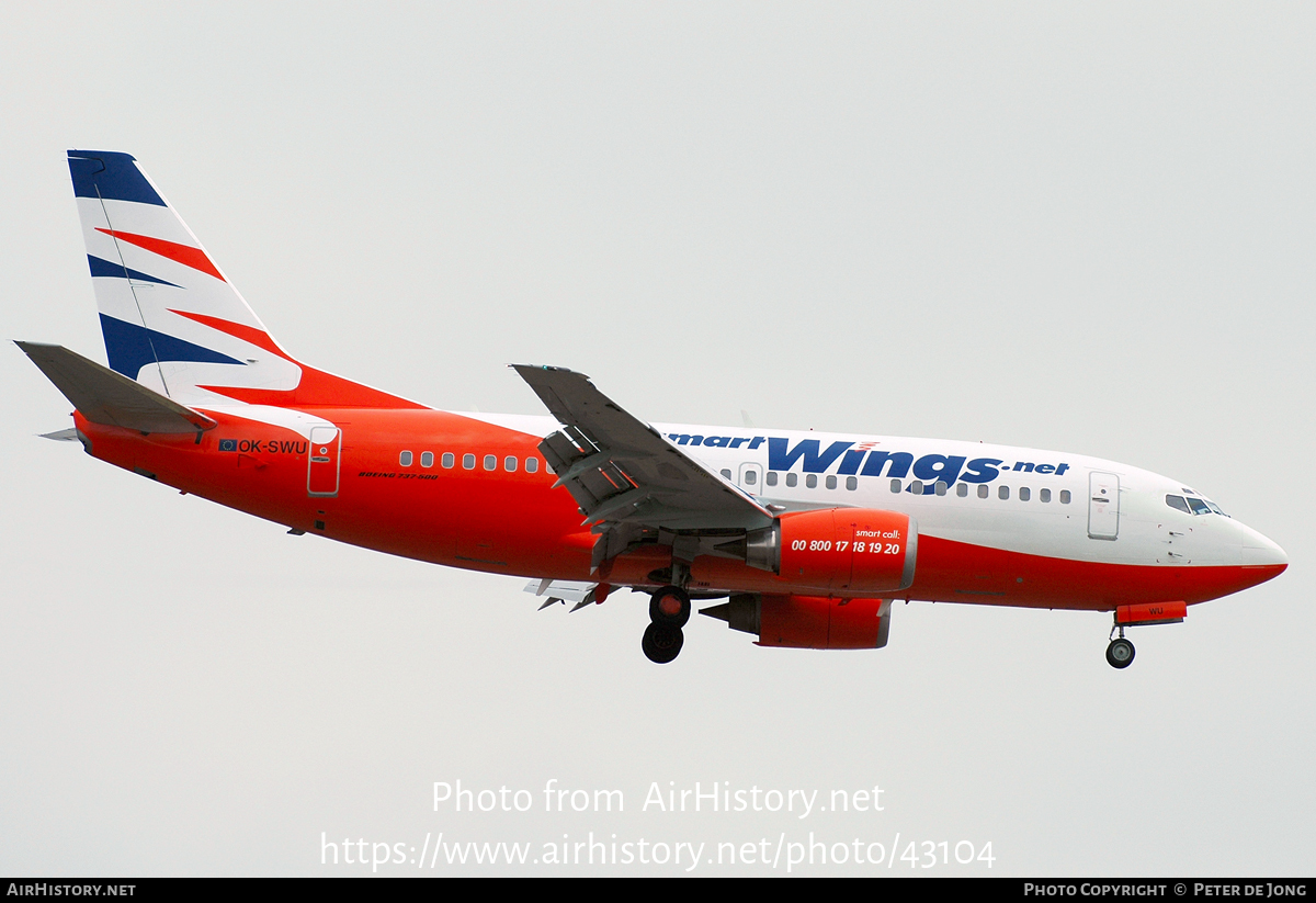 Aircraft Photo of OK-SWU | Boeing 737-522 | Smartwings | AirHistory.net #43104