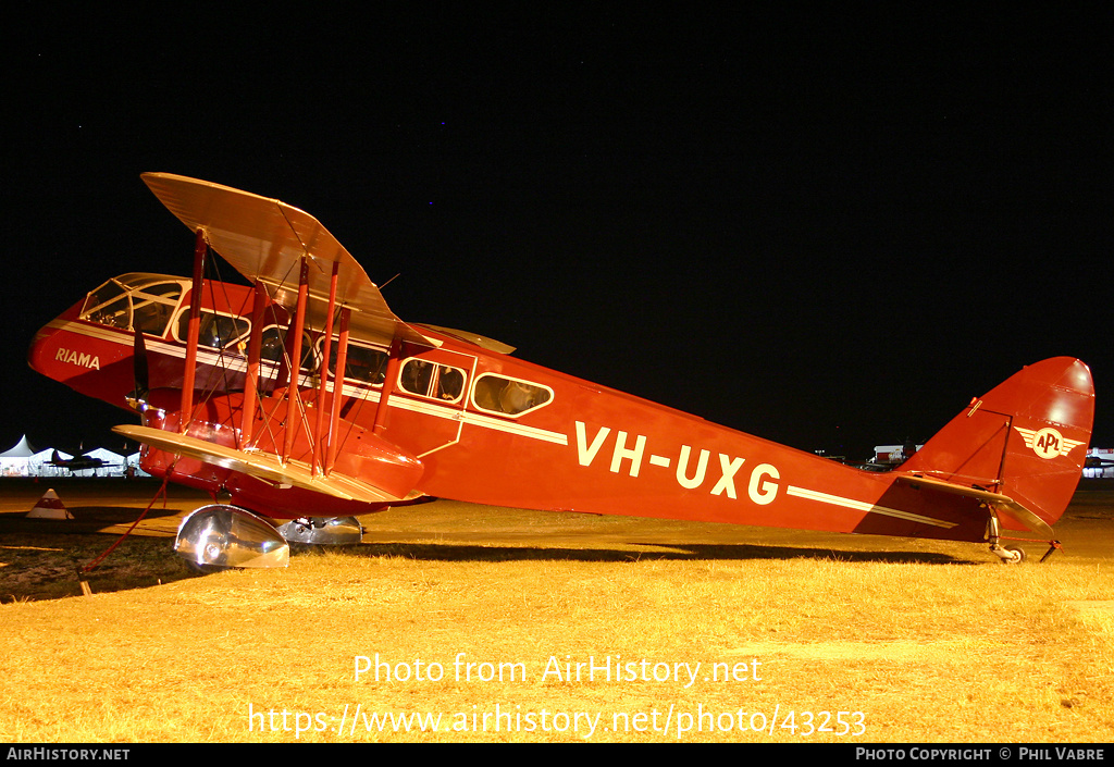 Aircraft Photo of VH-UXG | De Havilland D.H. 84 Dragon 2 | APL - Aircrafts Pty Ltd | AirHistory.net #43253