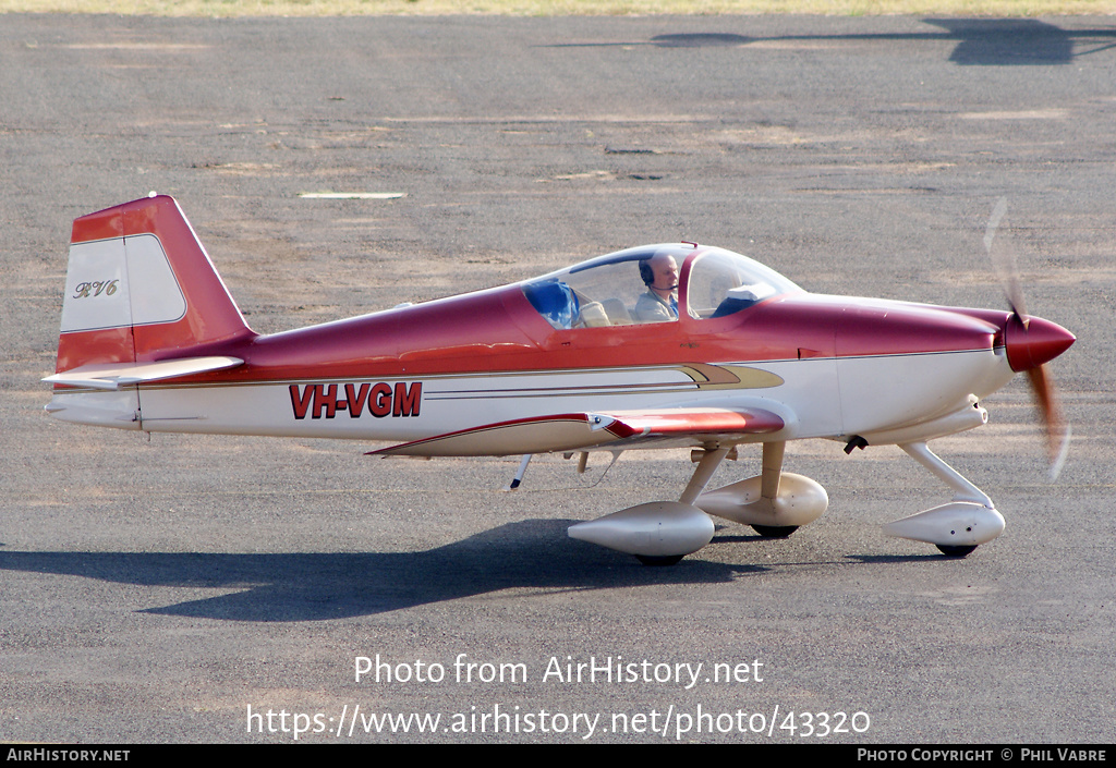 Aircraft Photo of VH-VGM | Van's RV-6A | AirHistory.net #43320