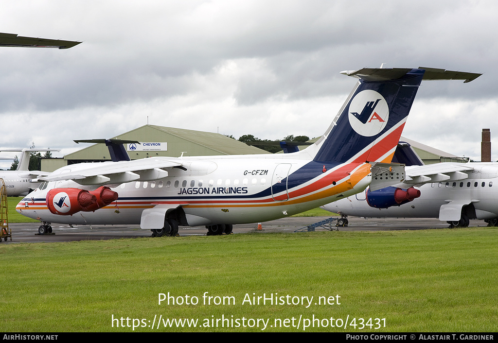 Aircraft Photo of G-CFZM | British Aerospace Avro 146-RJ85 | Jagson Airlines | AirHistory.net #43431