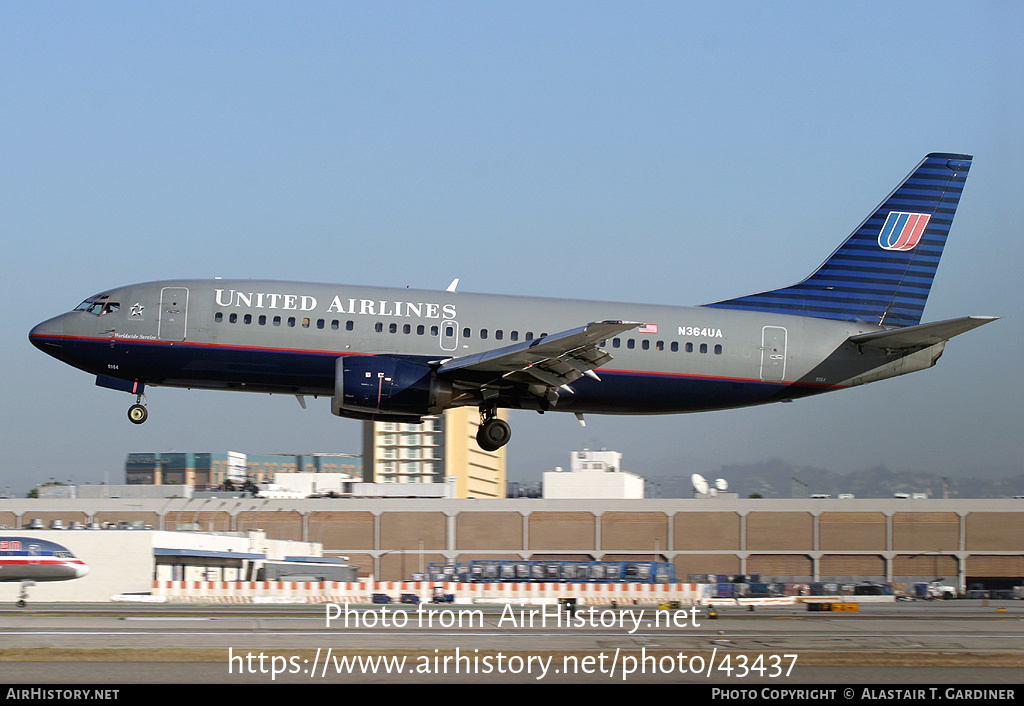 Aircraft Photo of N364UA | Boeing 737-322 | United Airlines | AirHistory.net #43437