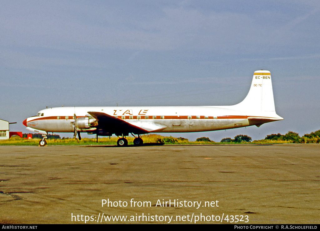 Aircraft Photo of EC-BEN | Douglas DC-7C | TAE - Trabajos Aéreos y Enlaces | AirHistory.net #43523