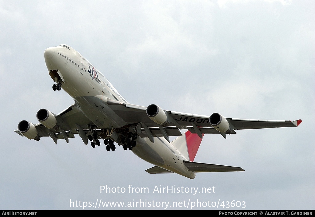 Aircraft Photo of JA8906 | Boeing 747-446 | Japan Airlines - JAL | AirHistory.net #43603