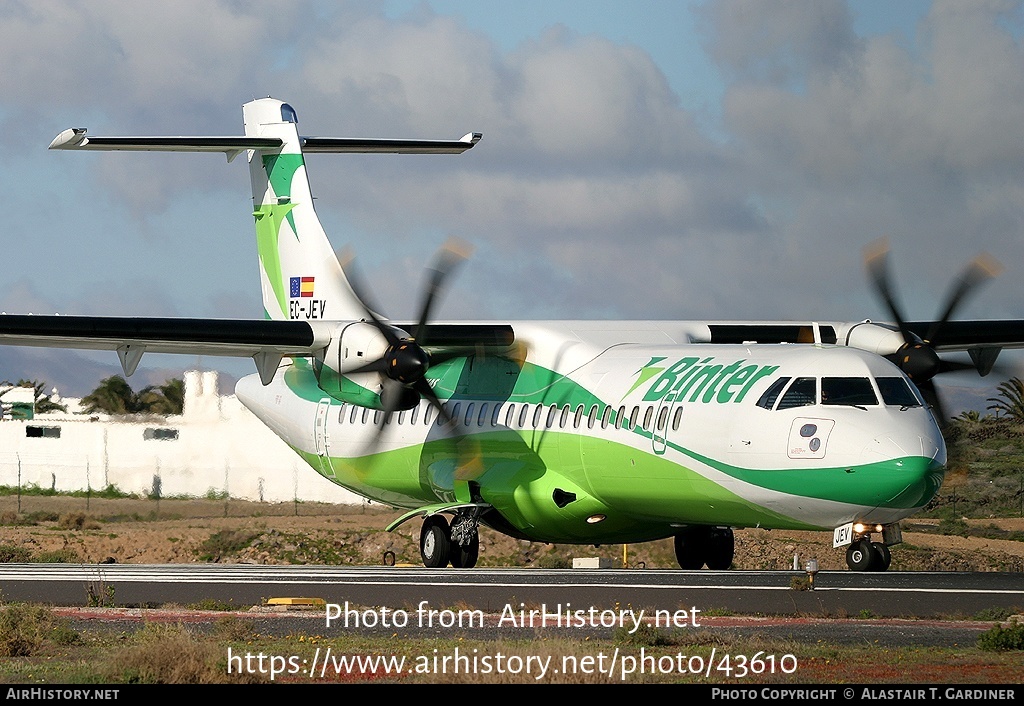 Aircraft Photo of EC-JEV | ATR ATR-72-500 (ATR-72-212A) | Binter Canarias | AirHistory.net #43610