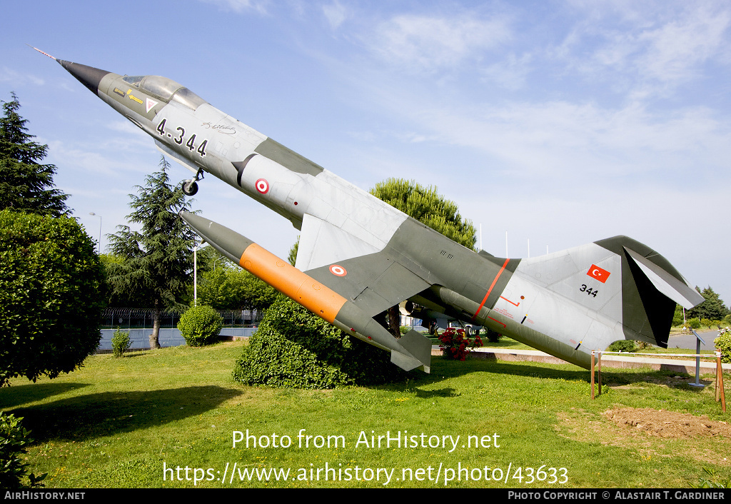 Aircraft Photo of 344 | Lockheed F-104G Starfighter | Turkey - Air Force | AirHistory.net #43633