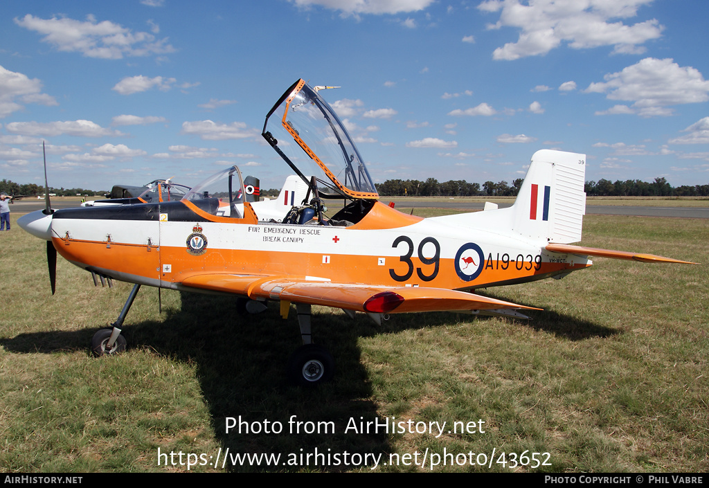 Aircraft Photo of VH-WCT / A19-039 | New Zealand CT-4A Airtrainer | Australia - Air Force | AirHistory.net #43652