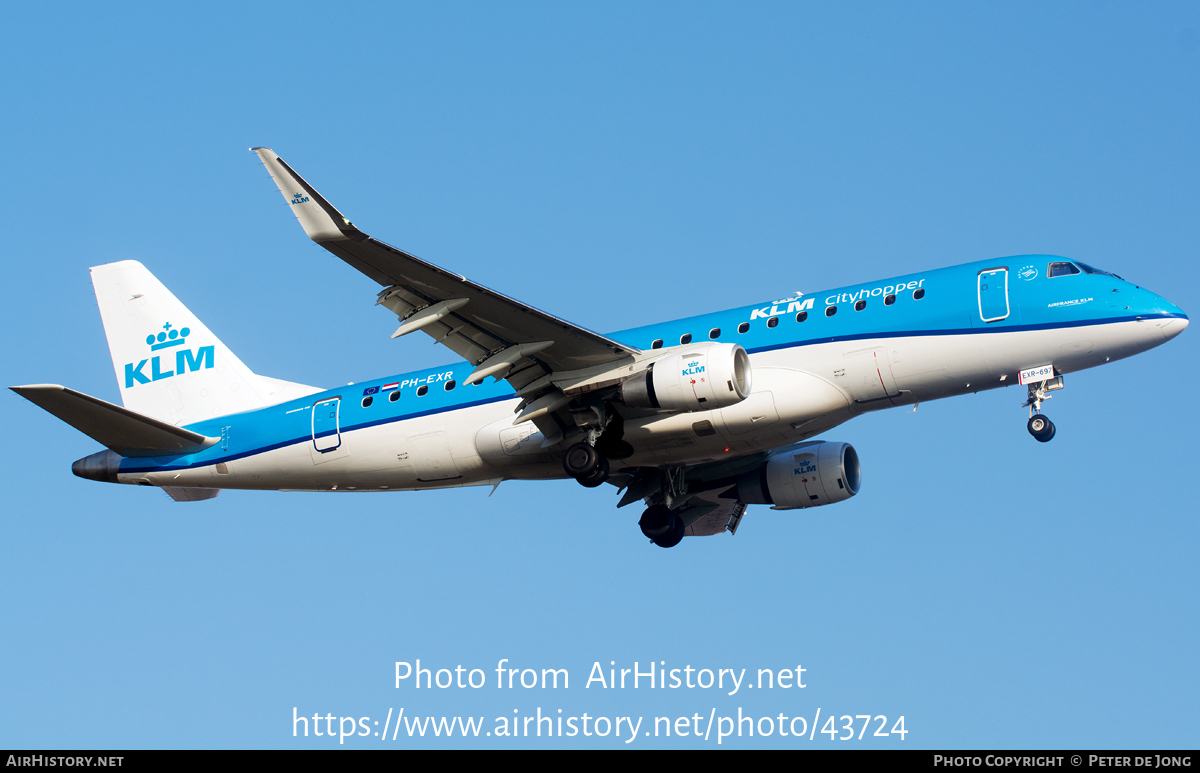 Aircraft Photo of PH-EXR | Embraer 175STD (ERJ-170-200STD) | KLM Cityhopper | AirHistory.net #43724