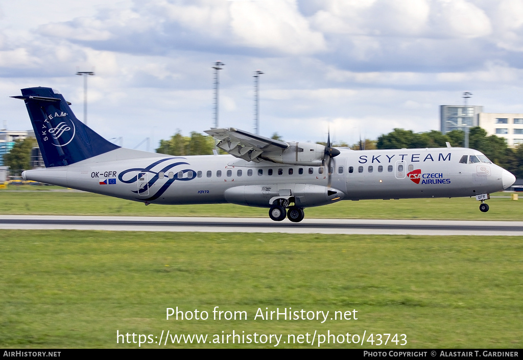 Aircraft Photo of OK-GFR | ATR ATR-72-500 (ATR-72-212A) | ČSA - Czech Airlines | AirHistory.net #43743