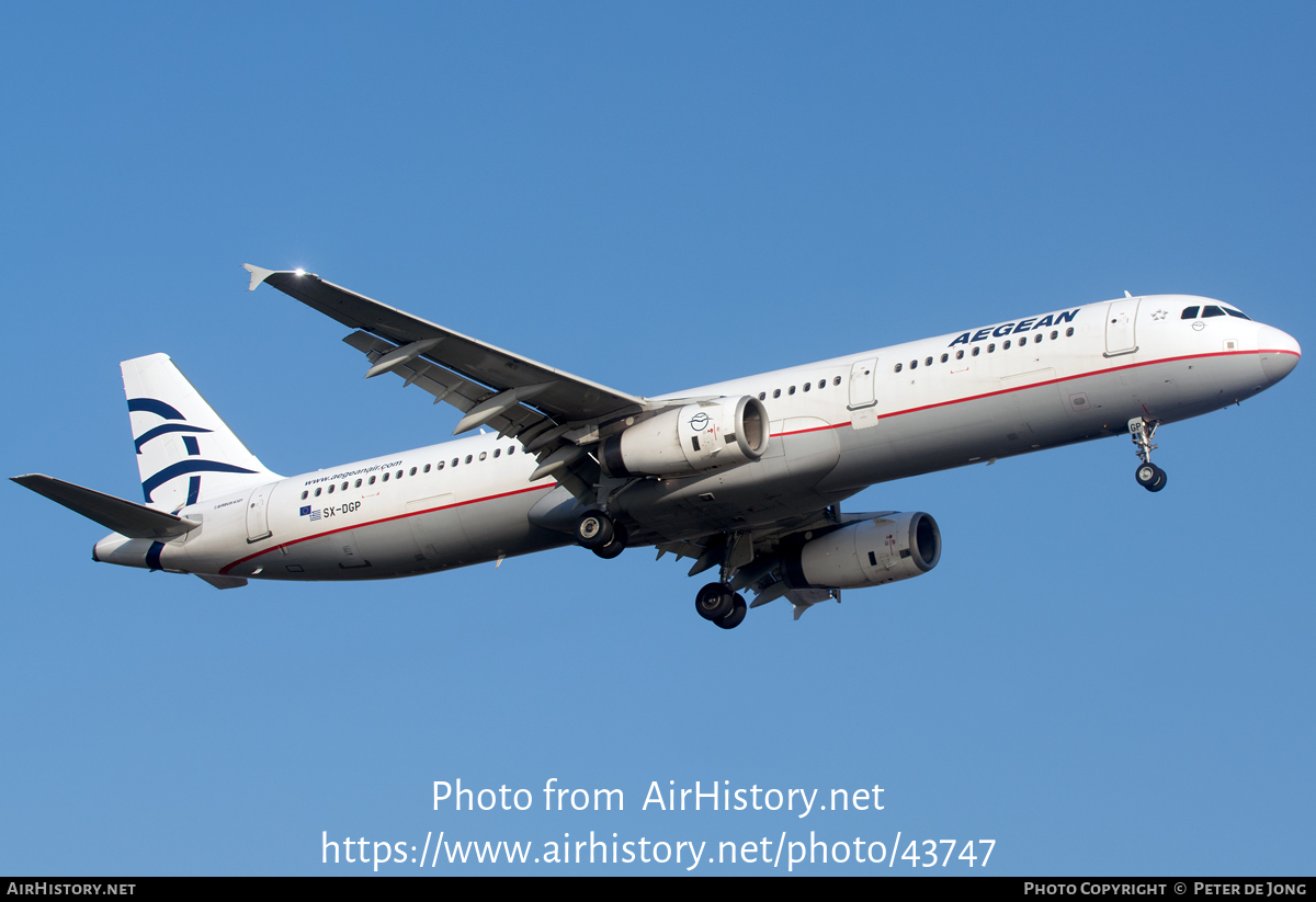 Aircraft Photo of SX-DGP | Airbus A321-232 | Aegean Airlines | AirHistory.net #43747