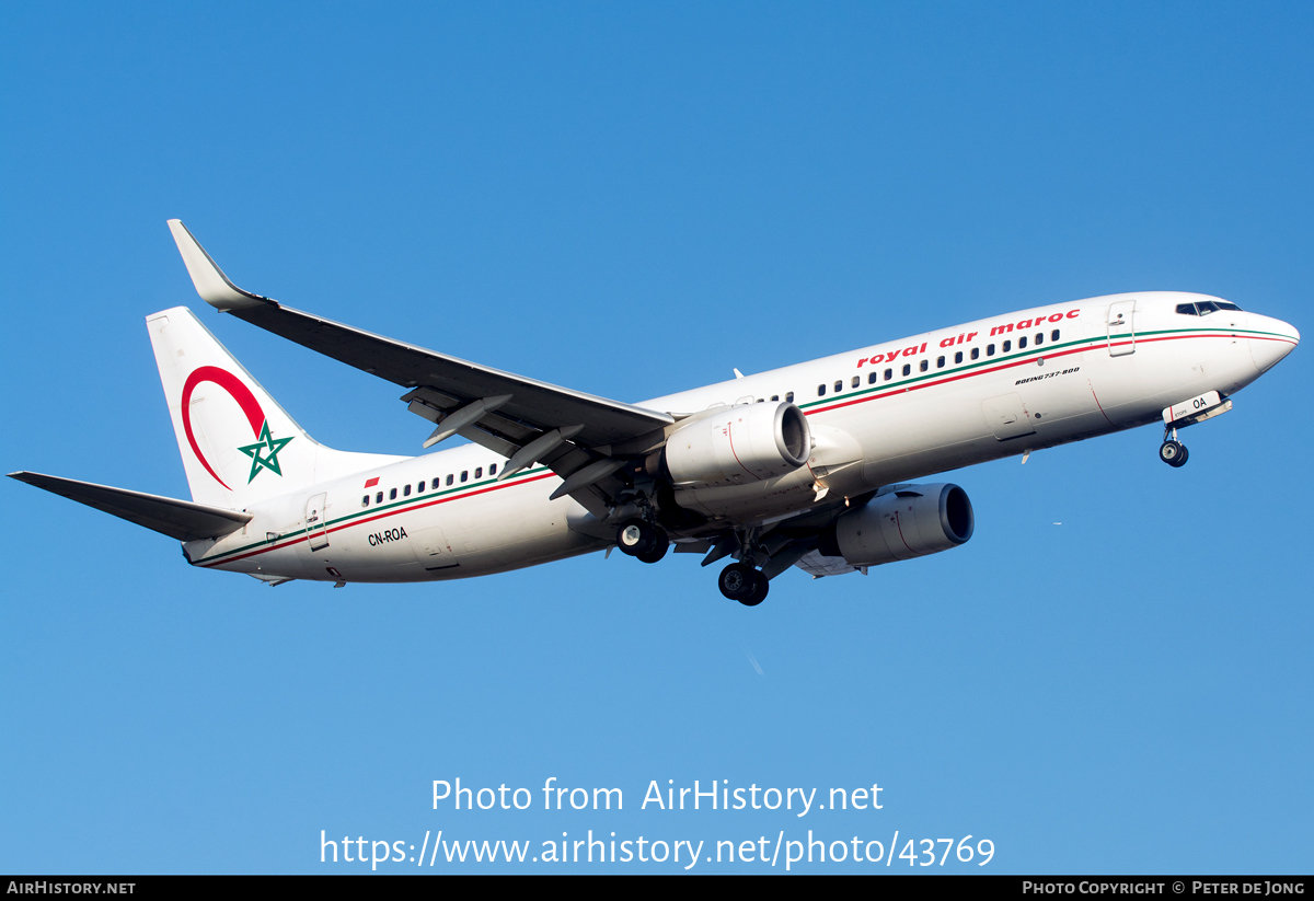 Aircraft Photo of CN-ROA | Boeing 737-8B6 | Royal Air Maroc - RAM | AirHistory.net #43769