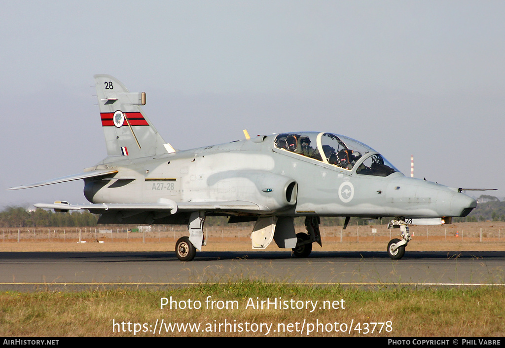 Aircraft Photo of A27-28 | BAE Systems Hawk 127 | Australia - Air Force | AirHistory.net #43778