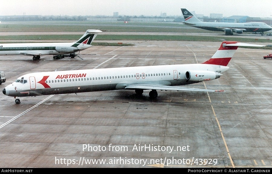 Aircraft Photo of OE-LDV | McDonnell Douglas MD-81 (DC-9-81) | Austrian Airlines | AirHistory.net #43929