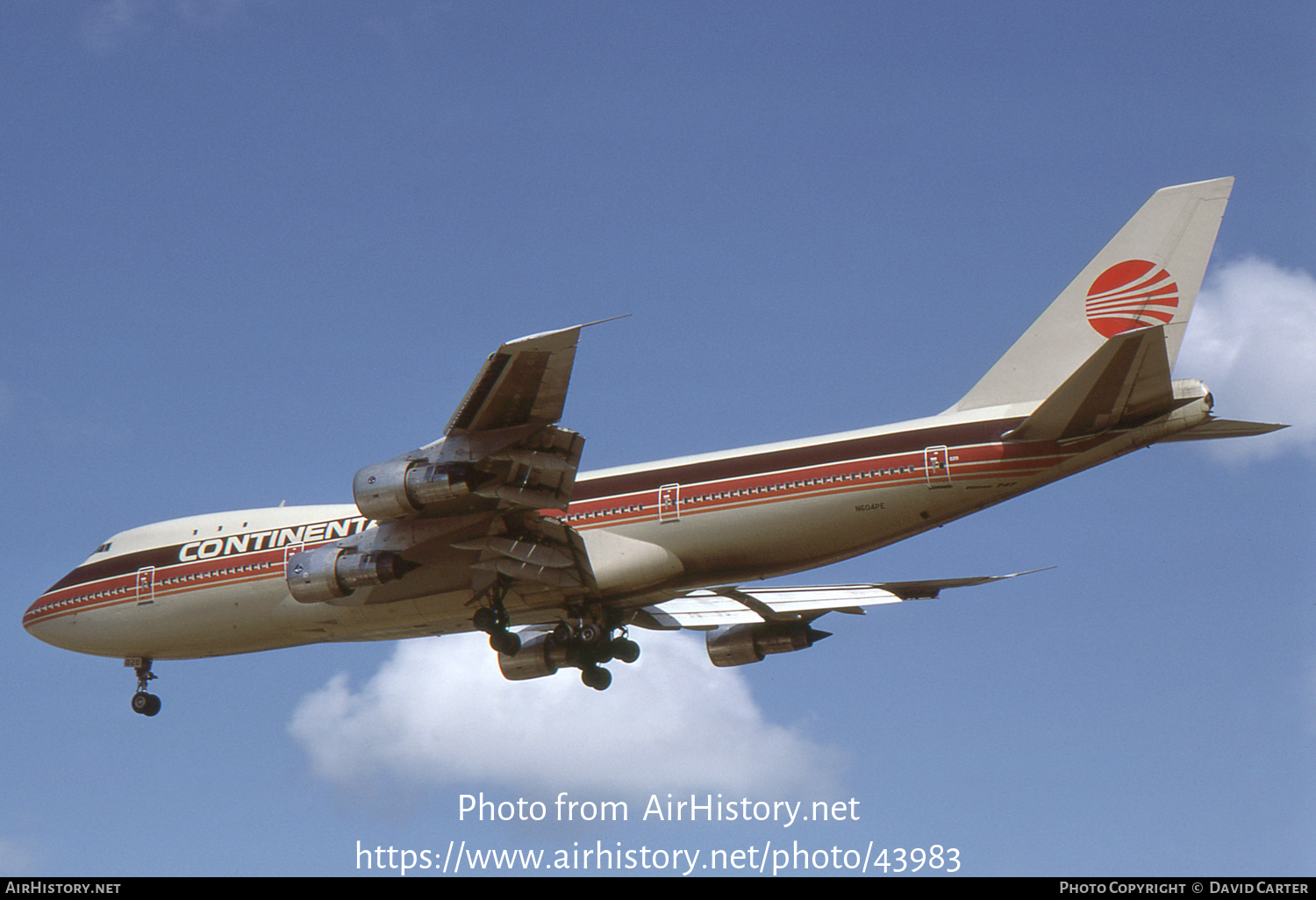 Aircraft Photo of N604PE | Boeing 747-243B | Continental Airlines | AirHistory.net #43983